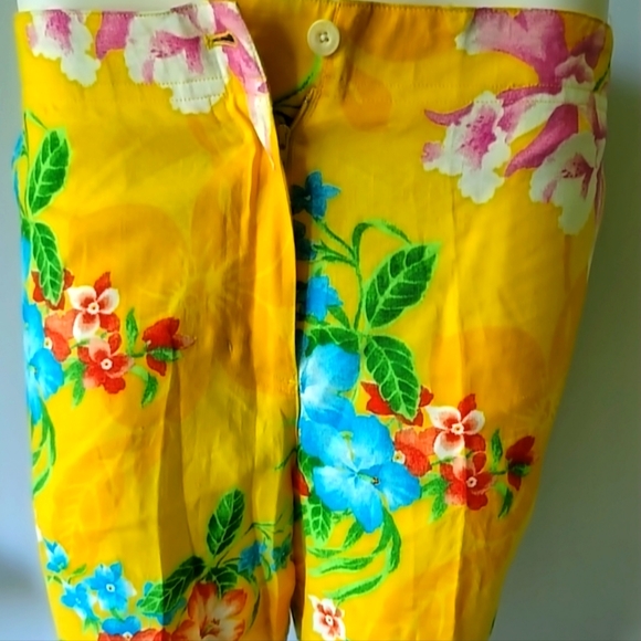 Ralph Lauren Petite Floral Hawaiian Tropical Linen Shorts - Picture 4 of 15